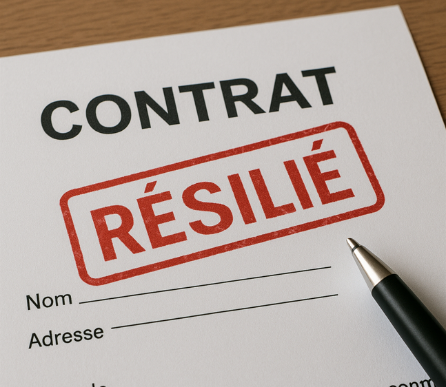 contrat résilié